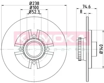 Тормозной диск KAMOKA купить