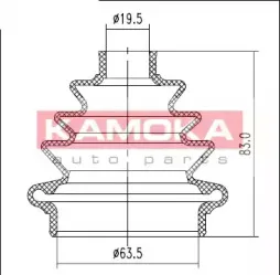 Пыльник, приводной вал KAMOKA купить
