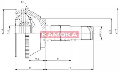 Шарнирный комплект, приводной вал KAMOKA купить