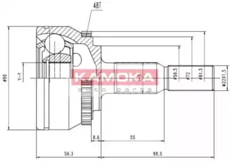 Шарнирный комплект, приводной вал KAMOKA купить