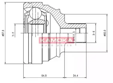 Шарнирный комплект, приводной вал KAMOKA купить