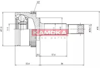 Шарнирный комплект, приводной вал KAMOKA купить