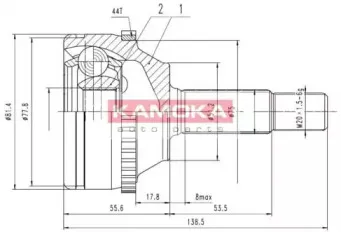 Шарнирный комплект, приводной вал KAMOKA купить