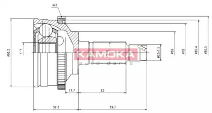 Шарнирный комплект, приводной вал KAMOKA купить