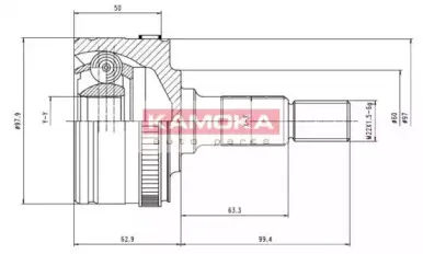 Шарнирный комплект, приводной вал KAMOKA купить
