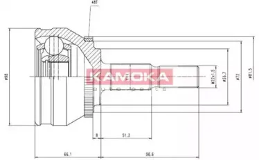Шарнирный комплект, приводной вал KAMOKA купить