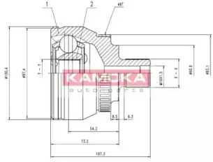 Шарнирный комплект, приводной вал KAMOKA купить
