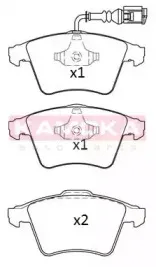 Комплект тормозных колодок, дисковый тормоз KAMOKA купить
