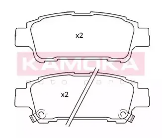 Комплект тормозных колодок, дисковый тормоз KAMOKA купить
