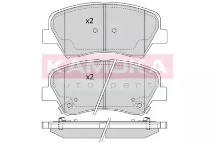 Комплект тормозных колодок, дисковый тормоз KAMOKA купить