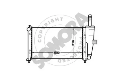 Радиатор, охлаждение двигателя SOMORA купить