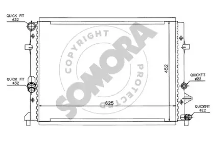 Радиатор, охлаждение двигателя SOMORA купить
