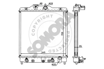 Радиатор, охлаждение двигателя SOMORA купить
