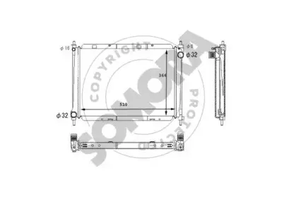 Радиатор, охлаждение двигателя SOMORA купить