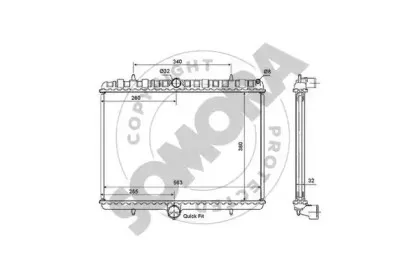 Радиатор, охлаждение двигателя SOMORA купить