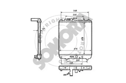 Радиатор, охлаждение двигателя SOMORA купить