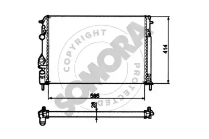 Радиатор, охлаждение двигателя SOMORA купить