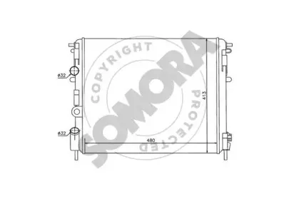 Радиатор, охлаждение двигателя SOMORA купить