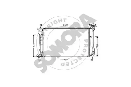 Радиатор, охлаждение двигателя SOMORA купить