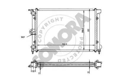 Радиатор, охлаждение двигателя SOMORA купить