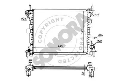 Радиатор, охлаждение двигателя SOMORA купить