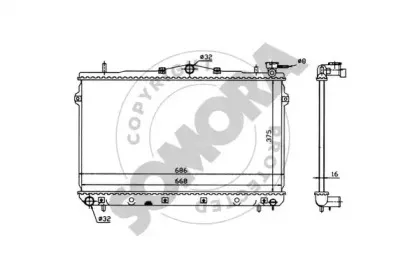 Радиатор, охлаждение двигателя SOMORA купить