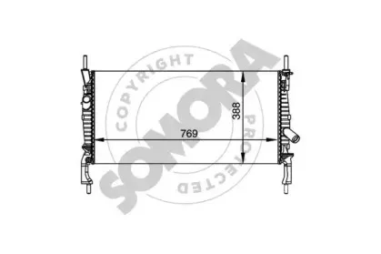 Радиатор, охлаждение двигателя SOMORA купить