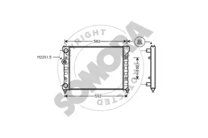Радиатор, охлаждение двигателя SOMORA купить