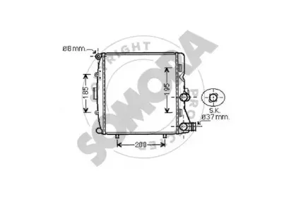 Радиатор, охлаждение двигателя SOMORA купить
