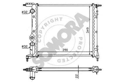 Радиатор, охлаждение двигателя SOMORA купить