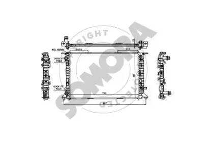 Радиатор, охлаждение двигателя SOMORA купить