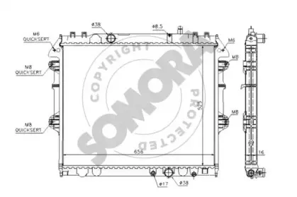 Радиатор, охлаждение двигателя SOMORA купить