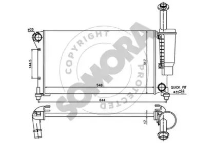 Радиатор, охлаждение двигателя SOMORA купить