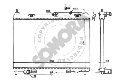 Радиатор, охлаждение двигателя SOMORA купить