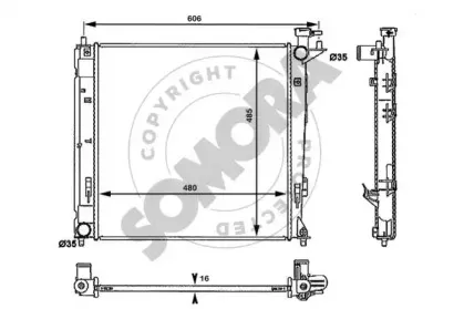 Радиатор, охлаждение двигателя SOMORA купить