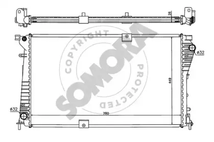 Радиатор, охлаждение двигателя SOMORA купить