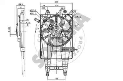 Вентилятор, охлаждение двигателя SOMORA купить