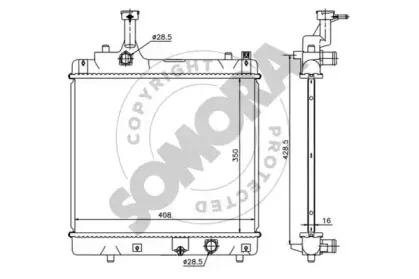 Радиатор, охлаждение двигателя SOMORA купить
