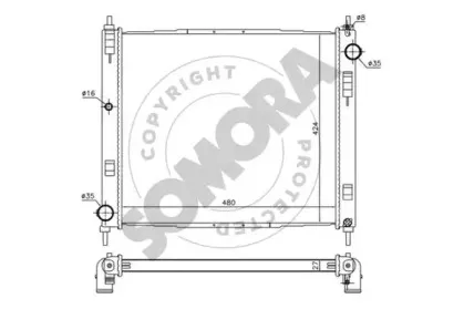 Радиатор, охлаждение двигателя SOMORA купить
