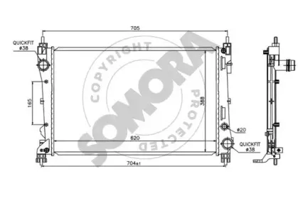 Радиатор, охлаждение двигателя SOMORA купить
