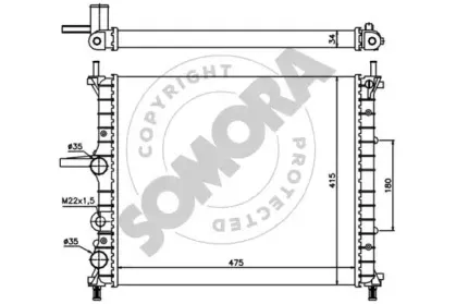Радиатор, охлаждение двигателя SOMORA купить