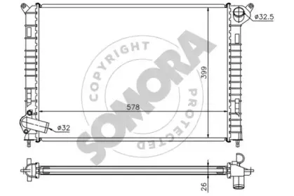 Радиатор, охлаждение двигателя SOMORA купить