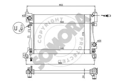 Радиатор, охлаждение двигателя SOMORA купить