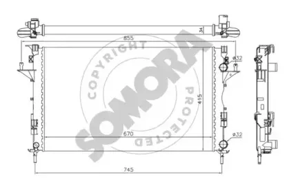 Радиатор, охлаждение двигателя SOMORA купить