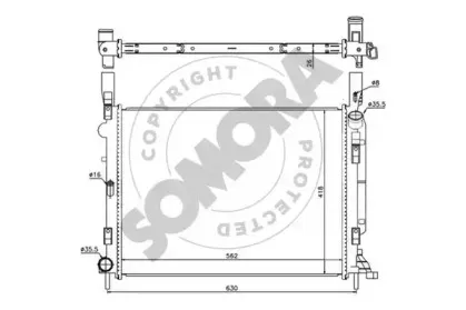 Радиатор, охлаждение двигателя SOMORA купить