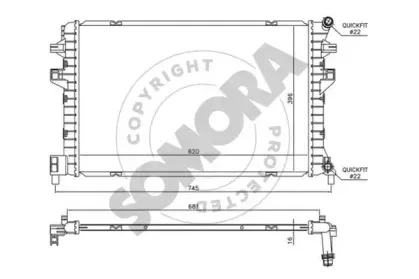 Радиатор, охлаждение двигателя SOMORA купить