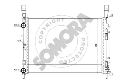 Радиатор, охлаждение двигателя SOMORA купить