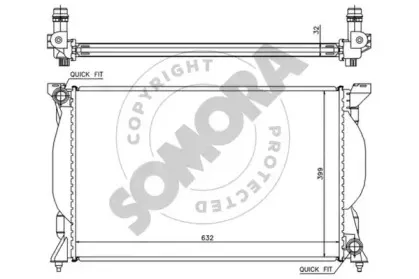 Радиатор, охлаждение двигателя SOMORA купить