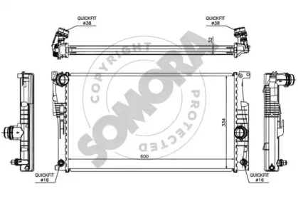 Радиатор, охлаждение двигателя SOMORA купить