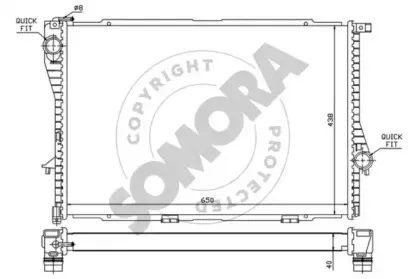 Радиатор, охлаждение двигателя SOMORA купить